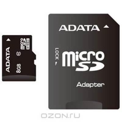     microSD 8GB A-DATA microSDHC/UHS-I Class 10/ClassU1 (40 / ) Class 10 (SD 