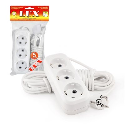     LUX  3--05 3 Sockets 5m 16A White