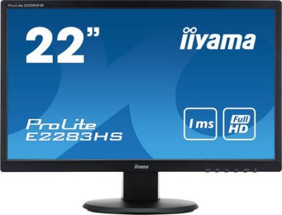    Iiyama 21.5" ProLite E2283HS-B3  TN+film LED 1ms 169 HDMI M, M  10001 250cd 170