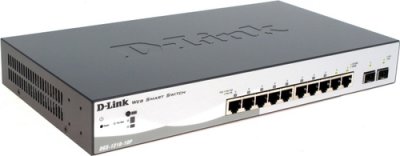    D-Link DGS-1210-10P Gigabit Smart III 8x10/100/1000 PoE ports 2 combo 1000Base-T/MiniGBIC