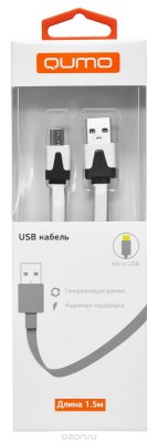   QUMO  microUSB-USB , White (1,5 )