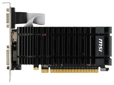   MSI GeForce GT 720 797Mhz PCI-E 2.0 2048Mb 1600Mhz 64 bit DVI HDMI HDCP Silent