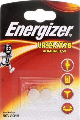    Energizer "Alkaline",  LR44/A76, 1,5V, 2 
