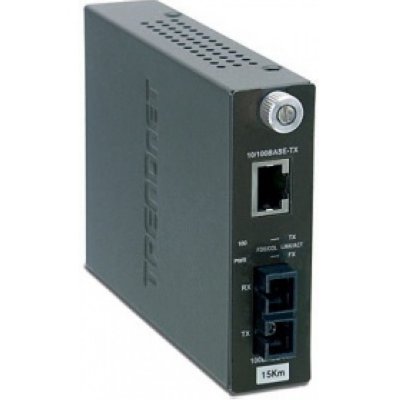    TRENDnet (TFC-110S15i) Intelligent 10/100Base-TX to 100Base-FX SC Fiber Converter (SM