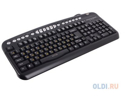    Oklick 330M Multimedia Keyboard PS/2 + USB, Black