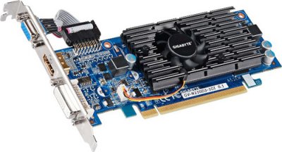    PCI-E 1024  GIGABYTE "GV-N210D3-1GI" (GeForce 210, DDR3, D-Sub, DVI, HDMI) (ret) [11686