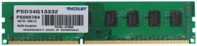     DDR-III 4Gb 1333MHz PC-10600 Patriot Signature Series (PSD34G13332) Ret