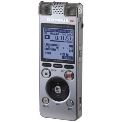 Товар почтой Цифровой диктофон Olympus DM-650 4 Гб+MicroSD линейный PCM/MP3/WMA серебристый