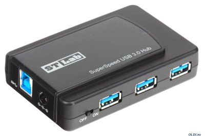    ST-Lab U-770, 7 Ports (3 x USB3.0 + 4 x USB2.0), Black, P/a, Ret