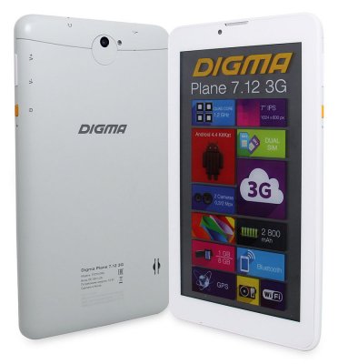    Digma Plane 7.3 3G   7" IPS 1024x600   8Gb   WiFi + 3G   Android 4.2   