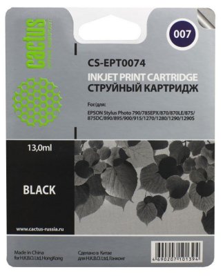   Cactus CS-EPT0074, Black    Epson Stylus Photo 785/790/870/875/890/895/900/915/12