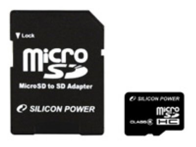     Silicon Power MicroSD 8GB Class 6 + SD  / SP008GBSTH006V10-SP
