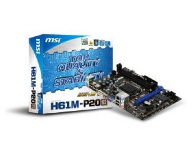   MSI H61M-P20 (G3)   (H61,LGA1155,2*DDR3(1333),PCI-E 3.0,Lan,mATX,4*SATA,7.1CH,D-Sub