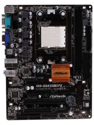     ASRock N68-GS4/USB3 FX Socket AM3+ GeForce 7025 2xDDR3 1xPCI-E 16x 2xPCI 1xPCI-E 1