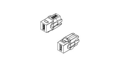   Hyperline KJ1-USB-VA3-WH  Keystone Jack  . . USB 3.0 (Type A), 90 , ROHS