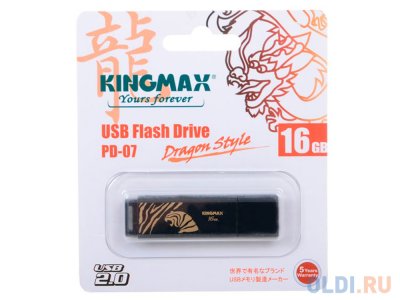     16GB USB Drive (USB 2.0) Kingmax Tiger Black