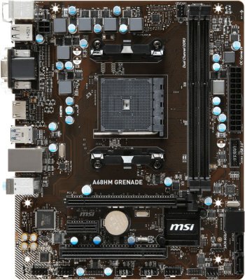     MSI A68HM GRENADE (SFM2+, AMD A68H, 2*DDR3, PCI-E16x, SVGA, DVI, HDMI, SATA III+RA