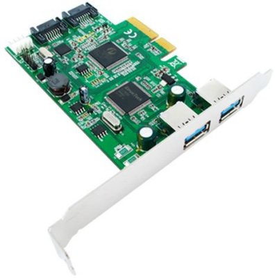   Speed Dragon ESU30A  PCI-Express x2 SATA-III 2-port + USB3.0 2-port