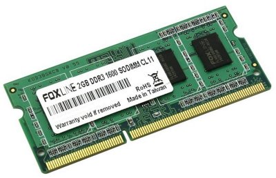       SO-DDR3 2Gb PC12800 1600MHz Foxline FL1600D3S11SL-2GS