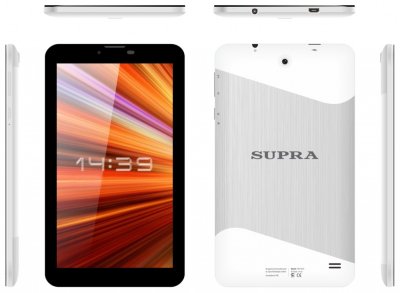    SUPRA M725G White-Silver (MTK8312 1.2 GHz/1024Mb/8Gb/Wi-Fi/3G/Bluetooth/Cam/7.0/1024x600/And