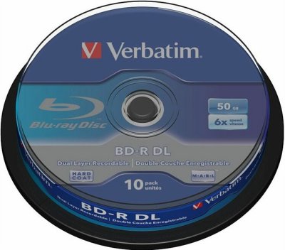   Blu-Ray Verbatim 50 , 6x, 10 ., Cake Box, (43746),  -