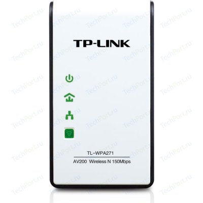    TP-LINK (TL-WPA271) Wireless N Powerline Extender (1UTP, 802.11b/g/n, 150Mbps, Powerline200