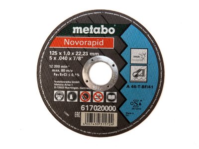     Metabo Novorapid 125x1.0 A46T Inox    617020000