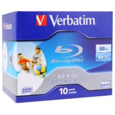   Blu-Ray Verbatim 50 , 6x, 1 ., Jewel Case, Printable, (43736),  Blu-Ray 