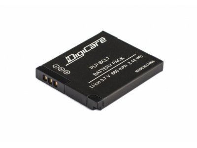    DigiCare PLP-BCL7 / DMW-BCL7  Panasonic DMC-F5, FS50, SZ3, SZ9, XS1, 3.7V, 660mAh, Li