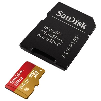     64Gb - SanDisk - Micro Secure Digital XC UHS-I Class 10 SDSDQXL-064G-GA4A  