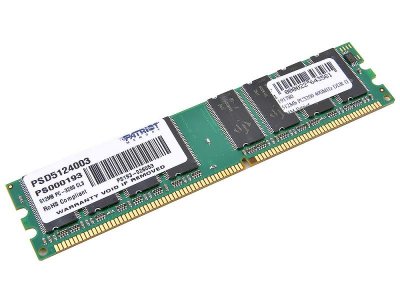    DDR 512Mb PC3200 ECC Patriot (400MHz) (PSD512400E)