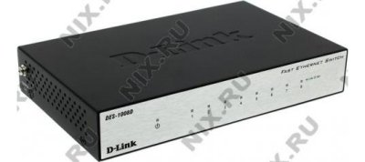    D-Link (DES-1008D /L2B) Fast E-net Switch 8-port (8UTP 10/100Mbps)