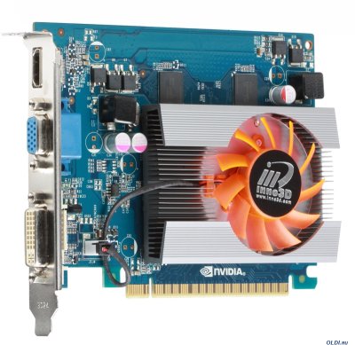    1Gb (PCI-E) Inno3D GT630 c CUDA (GFGT630, GDDR5, 128 bit, HDCP, VGA, DVI, HDMI, Retail)