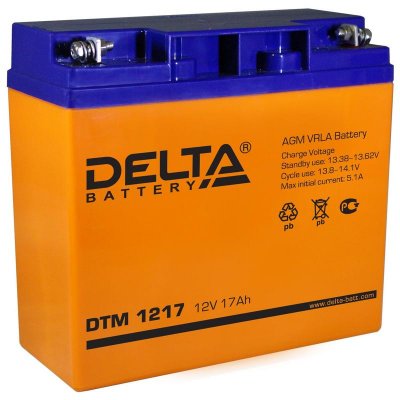      Delta DTM 1217, 12V 17Ah (Battary replacement APC rbc7, rbc55, rbc11