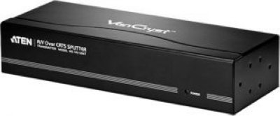   ATEN KVM  Video/Audio VanCryst VS1204T A/V Over Splitter 4-Port SVGA/Audio 4xRJ45 1U(VS1