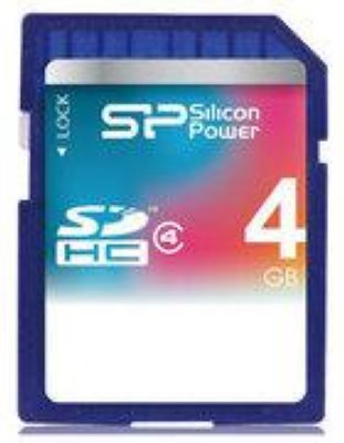     SecureDigital Card 4GB Silicon Power SDHC class 4 (SP004GBSDH004V10)