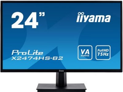    24" Iiyama ProLite X2474HS-B1 VA LED 1920x1080 4ms VGA HDMI DisplayPort