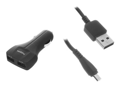    Nobby Comfort 011-001 2xUSB 3.4A (2.1/1.2A) +  microUSB 1.2m SoftTouch Bla