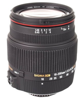   Sigma AF 18-200mm F/3.5-6.3 DC MACRO OS HSM/C, Black   Canon