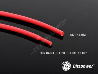   Bitspower Heat-Shrinkable Tube-4MM, Red