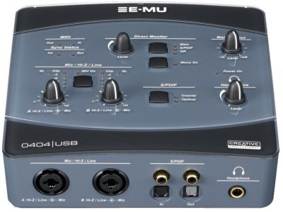  Creative Professional E-Mu 0404 USB   USB 4  4,  2  2, Mic/Inst (+48 ), S/PDIF