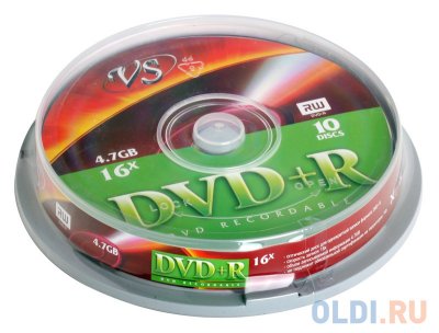    DVD+R 4.7Gb VS 16  10  Cake Box