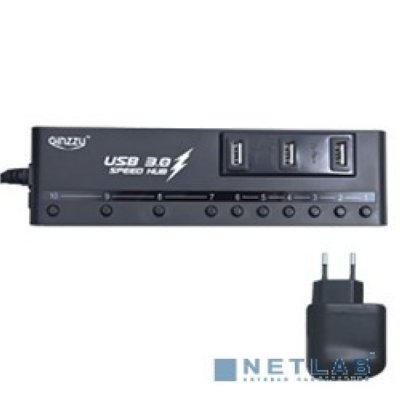    Ginzzu HUB GR-380UAB USB 3.0 10 port + adapter