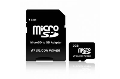     microSD 2Gb + adapter SD (SP002GBSDT000V10-SP)