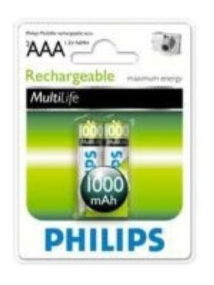    Philips HR03-2BL AAA, 1000 /, 2 .