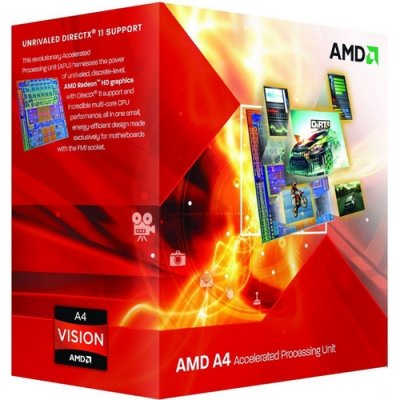    Socket FM1 AMD A4 3400 2.7GHz,1MB with Radeon HD 6410D ( AD3400OJGxXBOX ) BOX