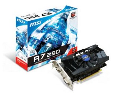  MSI R7 250 2GD3 OC  PCI-E AMD Radeon R7 250 2GB GDDR3 128bit 28nm 1050/1800MHz DVI(HDCP)/H