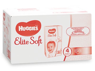    Huggies Elite Soft 4 (8-14 )  ox 1*132