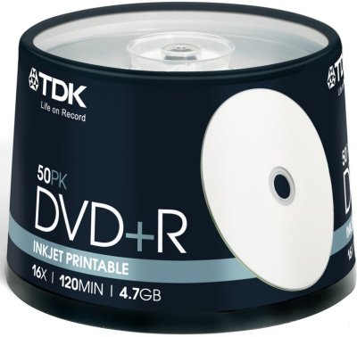    TDK DVD+R 4.7Gb 16x Cake Box (50 ) (t19444) (DVD+R47CBED50)