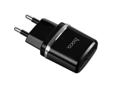     HOCO C12 Smart 2xUSB + Micro USB Black